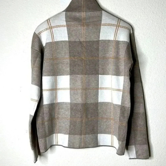Rachel Zoe NWT plaid cashmere rich sweater size Small - Picture 3 of 6